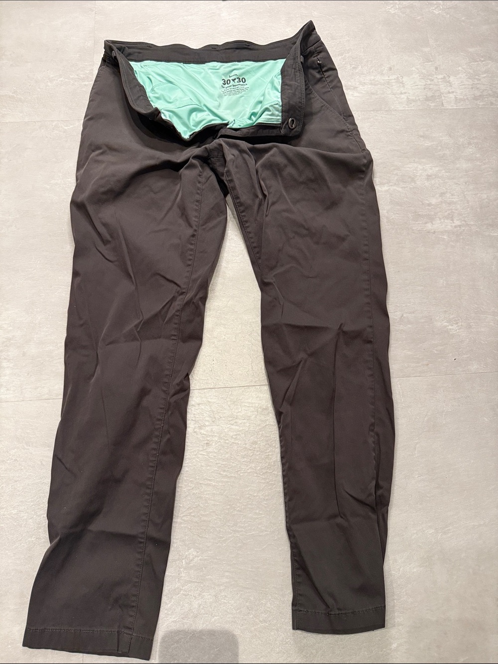 Bird Dogs Performance Chino Pants Slate Grey Built In Liner Stretch 30x30